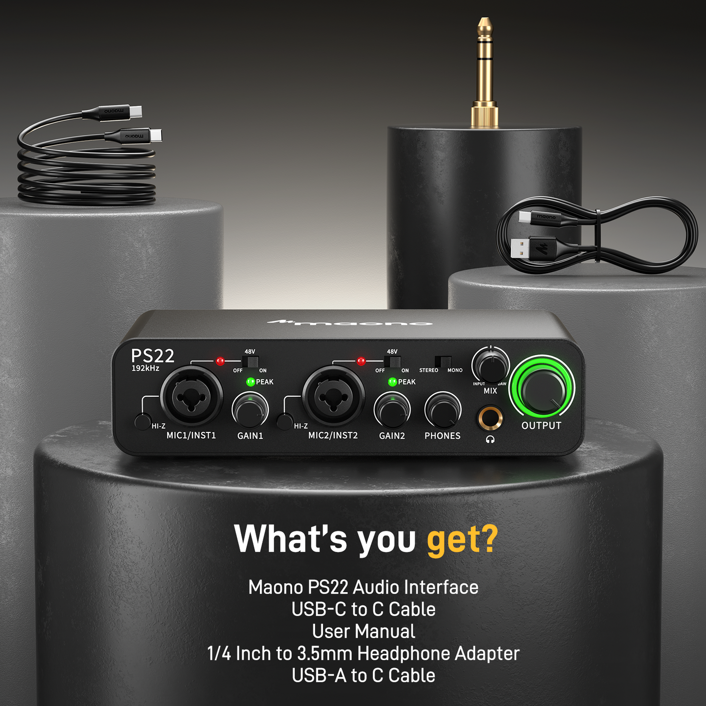 خلاط مكتبي تناظري HPA M822FX، 5 قنوات، 8 مداخل، تأثيرات مدمجة 100 إعداد مسبق. AUX 1 ومدخل إرجاع (ستيريو)