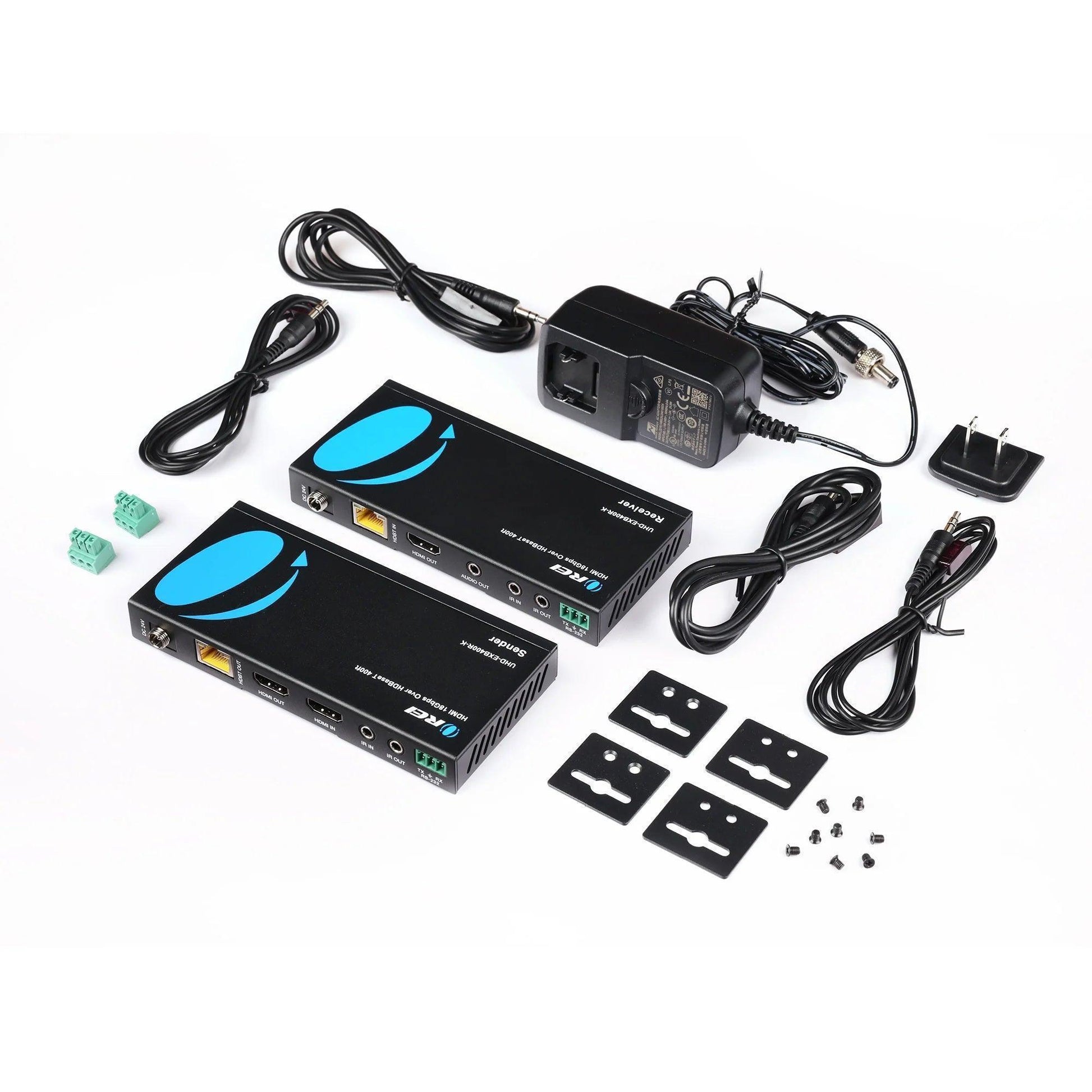 OREI UHD-EXB400R-K: 4K HDMI EXTENDER WITH HDBASET OVER CAT 6/7 UP TO 400 FEET WITH IR CONTROL AND LOOP OUT - DECIBEL