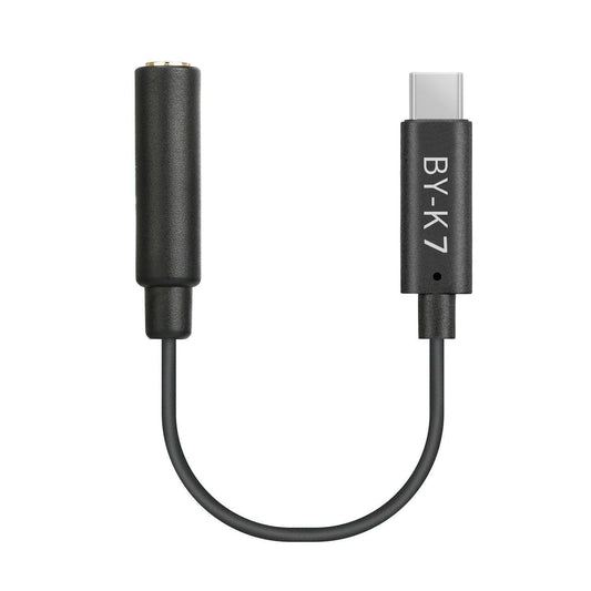 BY-K7 Female 3.5mm TRS to Male USB Type-C Adapter Cable for DJI Osmo Action Camera - DECIBEL
