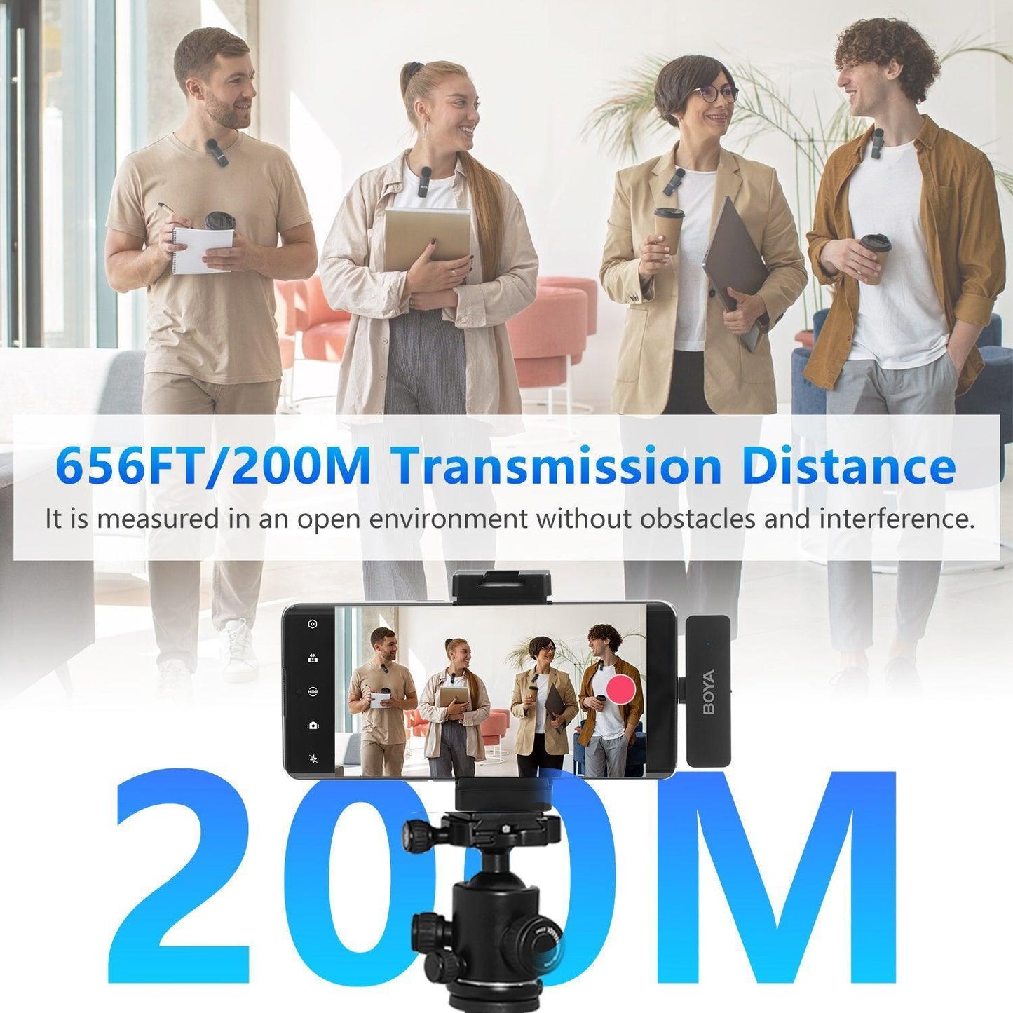 boya by-v4d 4-channel wireless mic