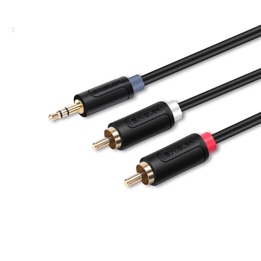S313B 3.5mm TS to 2 RCA AUDIO CABLE - DECIBEL