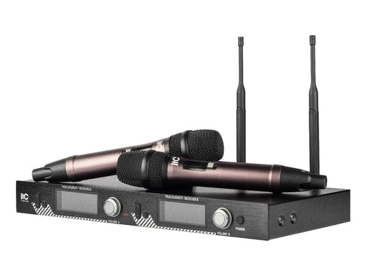 T-521UH UHF Segment LCD Liquid Crystal Display FM true Diversity Wireless Microphone - DECIBEL