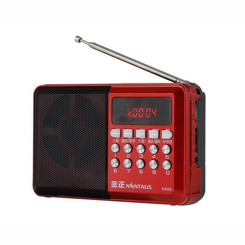 NONTAUS KK69 MINI PORTABLE FM RADIO TF CARD SPEAKER MP3 - DECIBEL