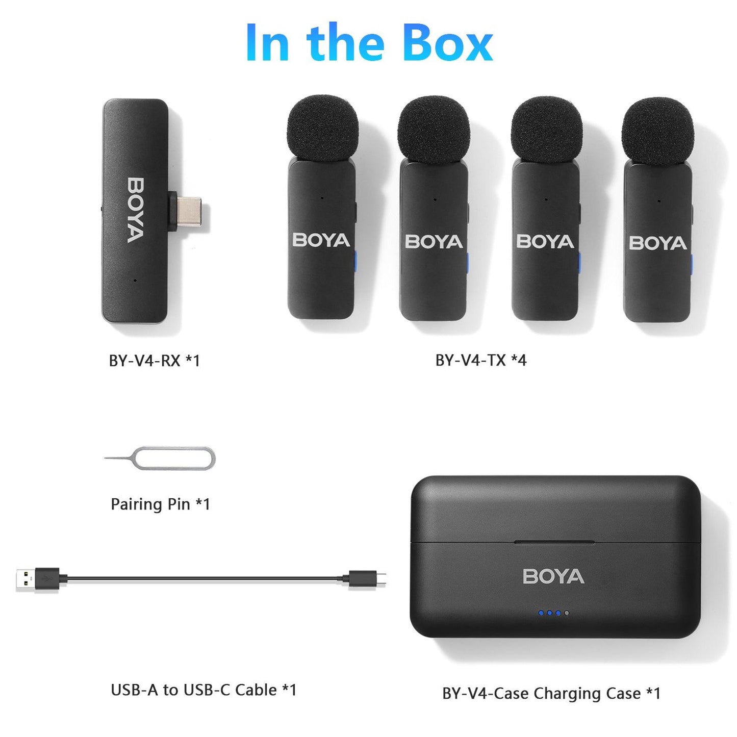 boya by-v4u 4-channel wireless mic
