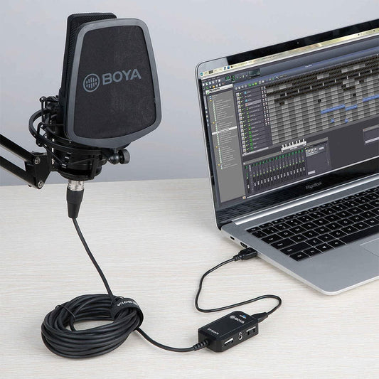BY-BCA70 Audio Adapter for XLR Microphones to Mobile Devices - DECIBEL