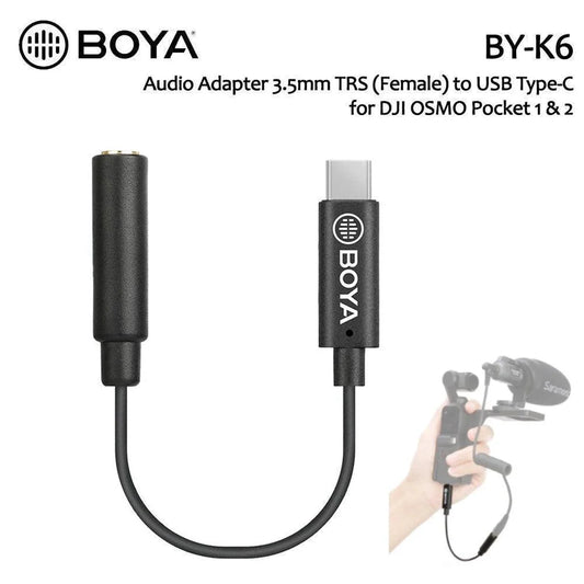 BOYABY-K6 Adapter Cable 3.5mm TRS to USB Type-C for DJI OSMO Pocket