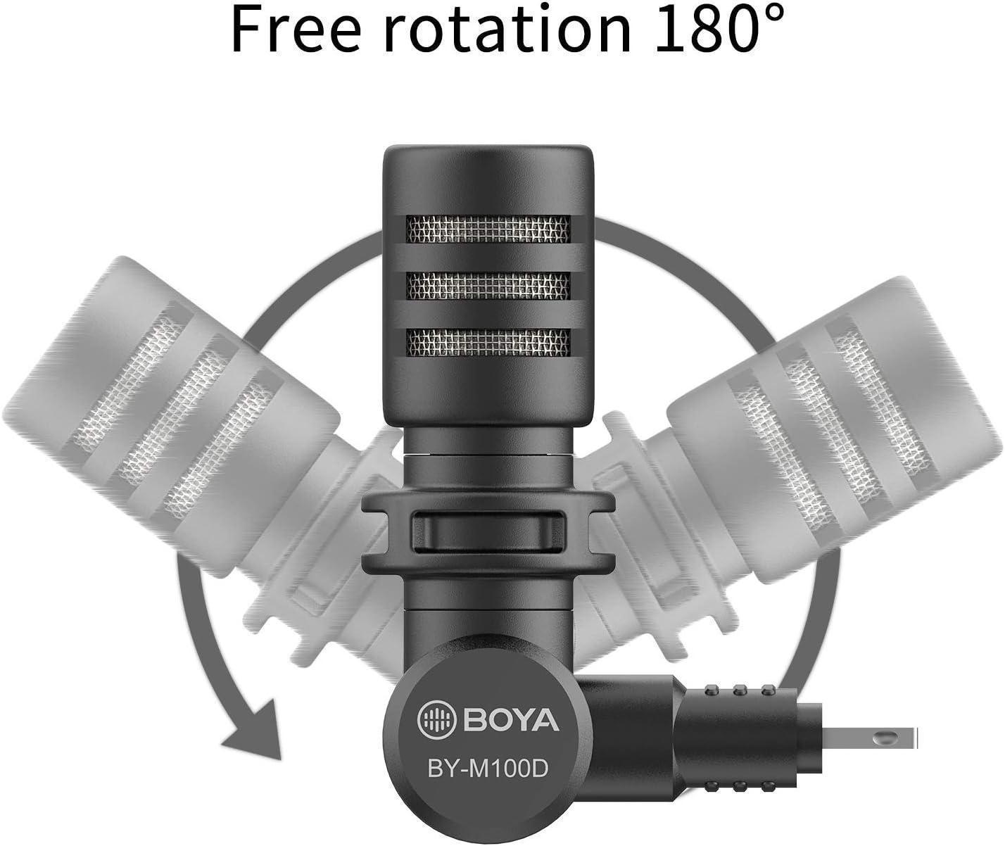 BOYA BY-M100D iPhone Microphone Mini Plug&Play Phone Microphone for iPhone 14/14 Pro/13/iPad/IOS with Lightning Port for YouTube/Vlog/Interview - DECIBEL