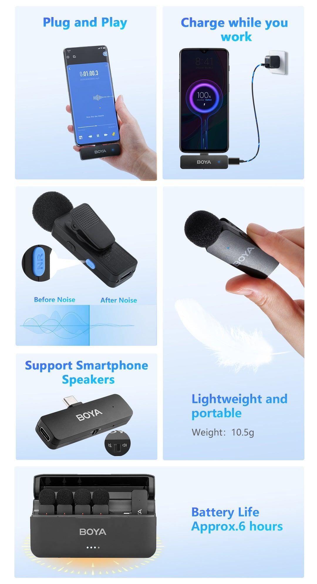 boya by-v4d 4-channel wireless mic