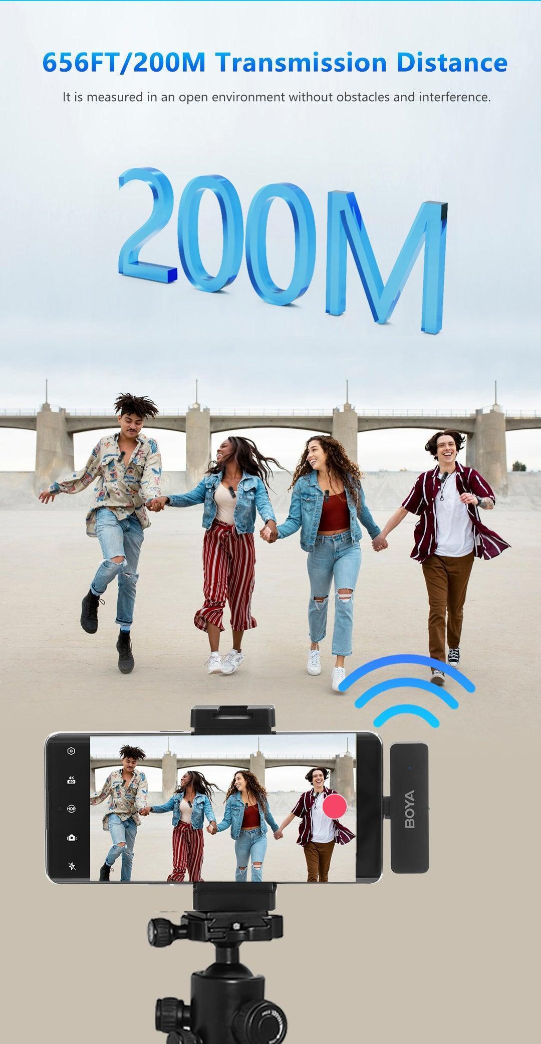 boya by-v4d 4-channel wireless mic