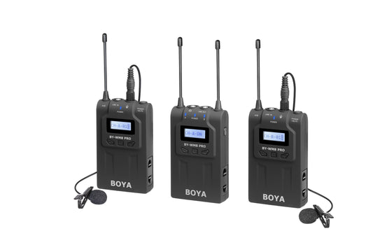 BY-WM8 Pro-K2 UHF Dual-Channel Wireless Microphone System - DECIBEL