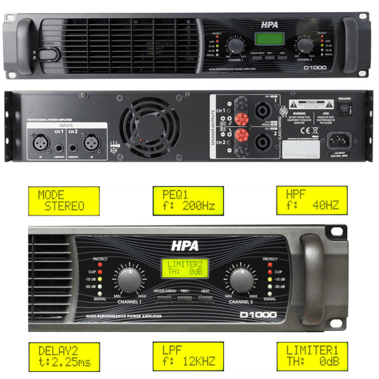 HPA D1000/D1500/D2000/D2500 professional amplifier - DECIBEL