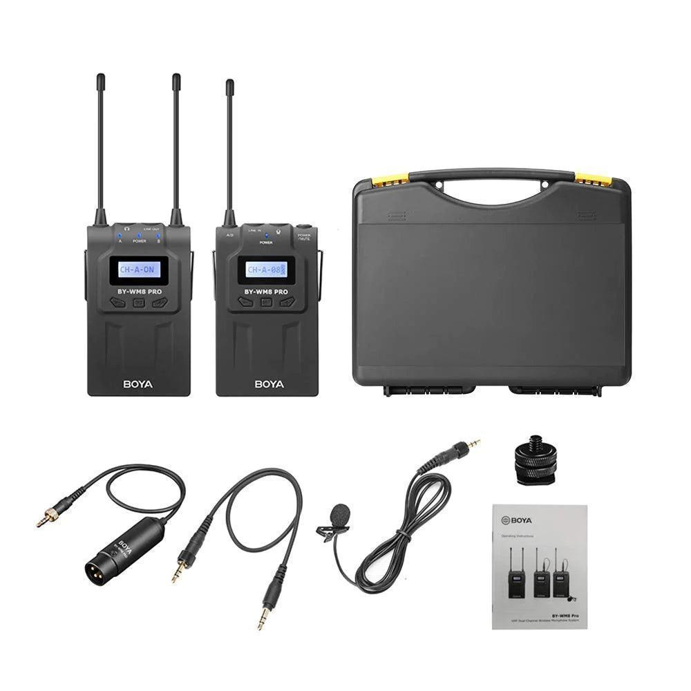 BY-WM8 Pro-K1 UHF Dual-Channel Wireless Microphone System - DECIBEL