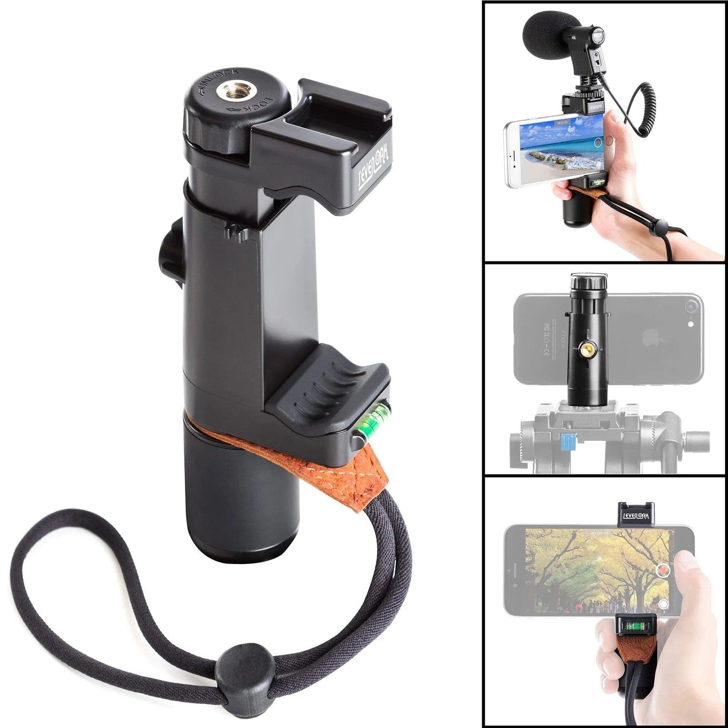 SK-PSC1 Sevenoak SmartGrip Handheld Stand Smartphone Holder for Selfie Vlog YouTube Video Live Photographer Filmmaker Traveler - DECIBEL