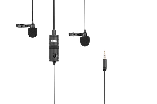 BY-M1DM Dual Omni-directional Lavalier Mic - DECIBEL