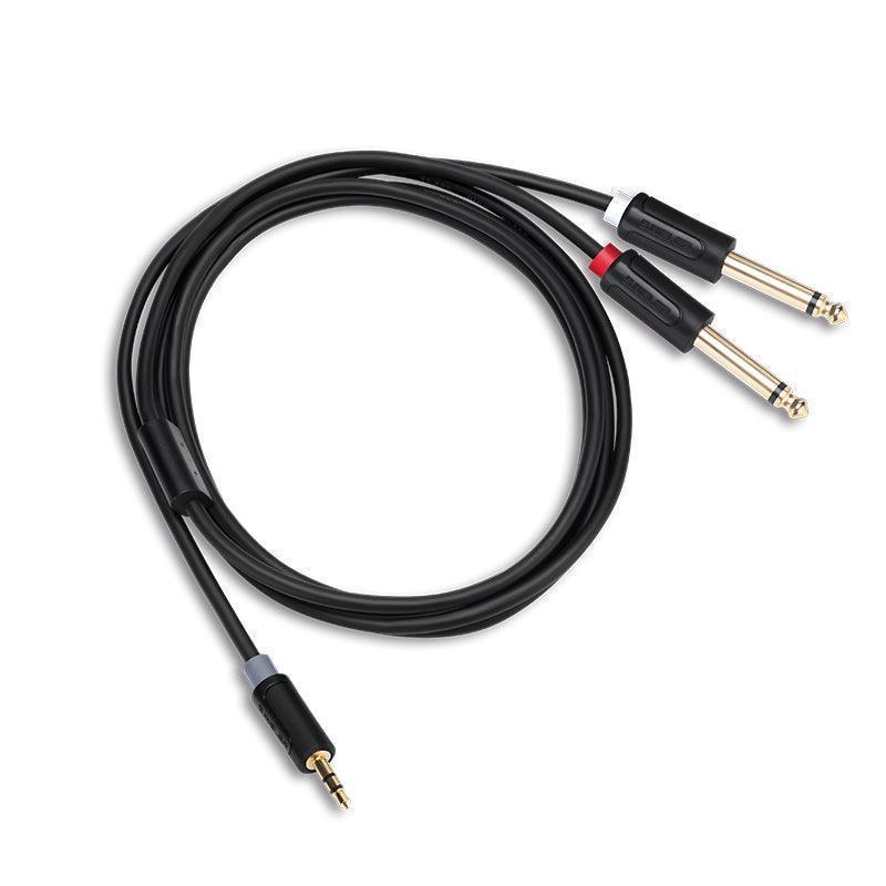 S615B 3.5mm TRS to DUAL 6.35mm TS STEREO BREATOUT CABLE - DECIBEL