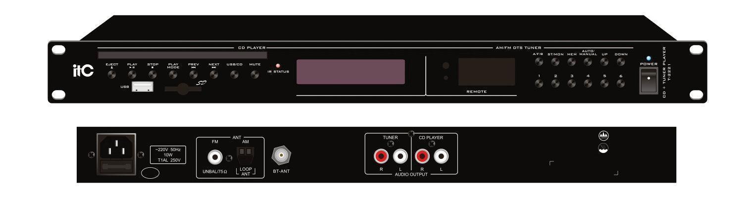 T-2221 CD/MP3 Player with TUNER and Bluetooth (4 Audio Sources in One) - DECIBEL