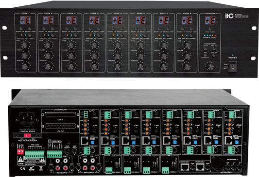 T-8000 8x8 Audio Matrix & Paging Controller - DECIBEL
