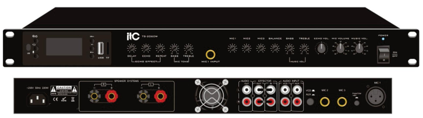 TS-2060W/TS-2120W/TS-2240W Multimedia Professional Amplifier (4~8 ohms Output) - DECIBEL