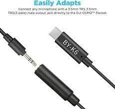 BY-K6 Adapter Cable 3.5mm TRS to USB Type-C for DJI OSMO Pocket - DECIBEL