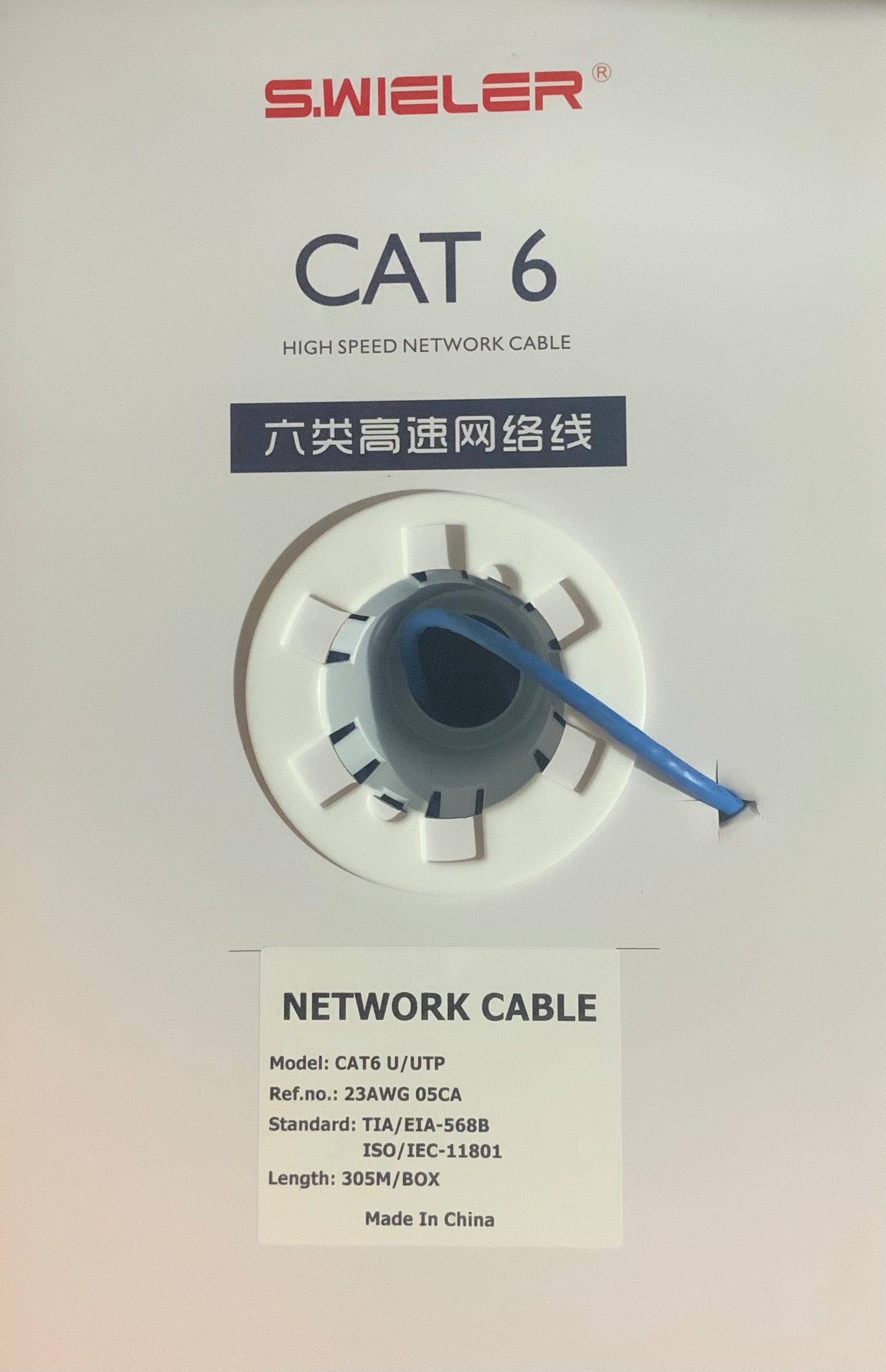 S.WIELER CAT6 High-Speed Network Cable – 305M Box