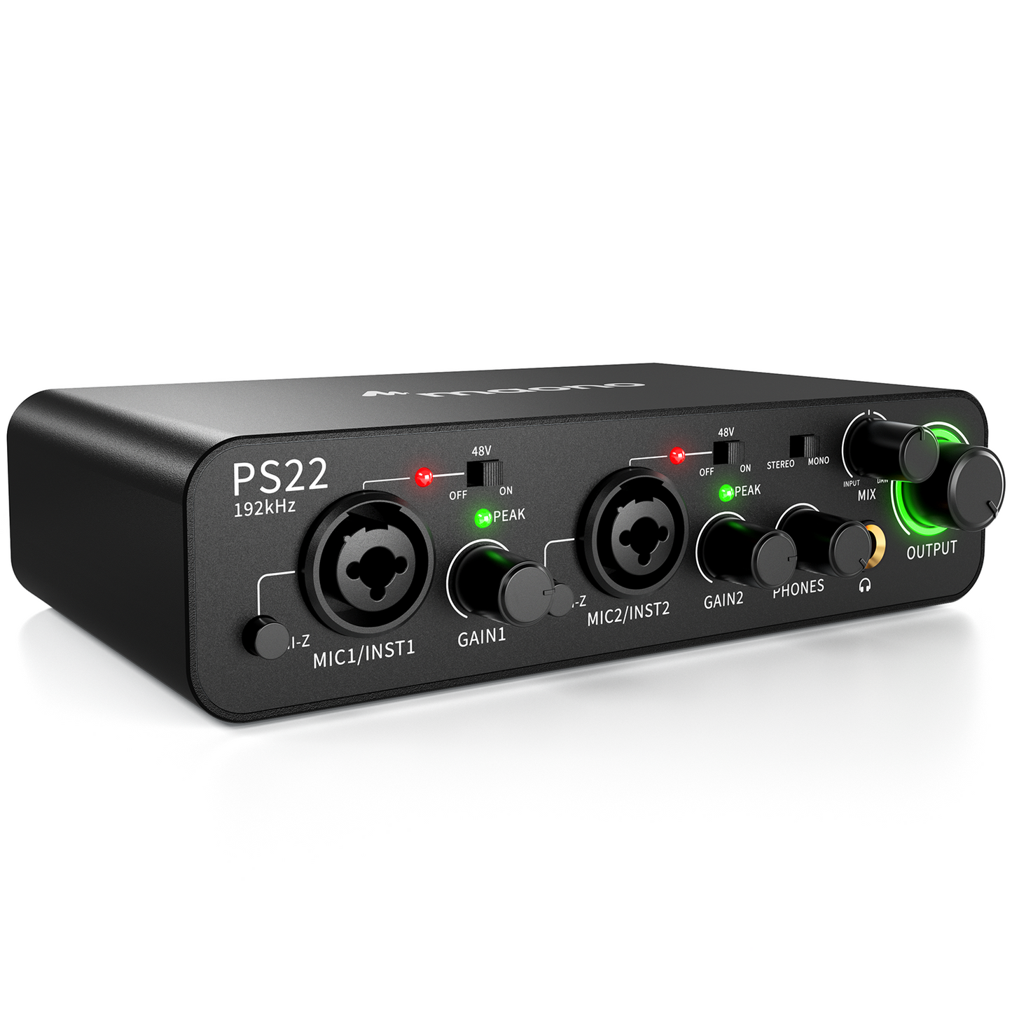 خلاط مكتبي تناظري HPA M822FX، 5 قنوات، 8 مداخل، تأثيرات مدمجة 100 إعداد مسبق. AUX 1 ومدخل إرجاع (ستيريو)