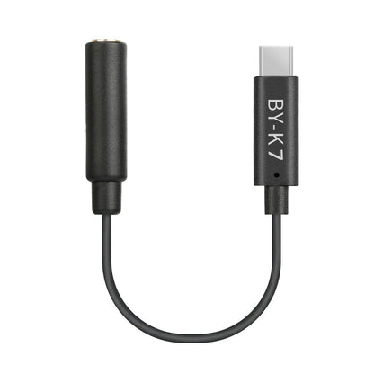 Boya BY-K7 3.5mm (Female) to USB Type-C (Male) Audio Adapter for DJI OSMO" Action - DECIBEL