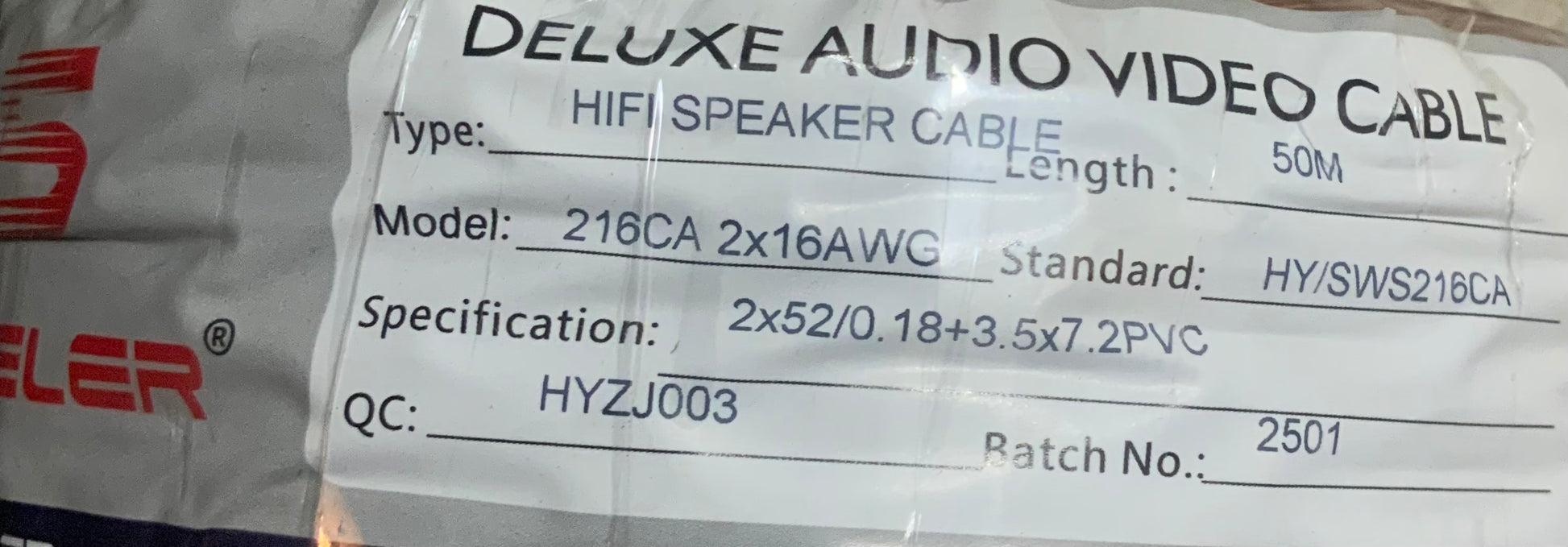 S.WIELER 216CA Deluxe HiFi Speaker Cable S.WIELER 216CA Deluxe HiFi Speaker Cable