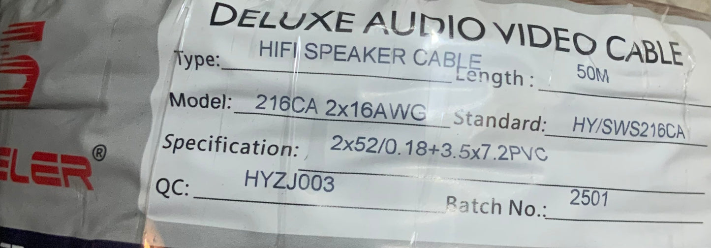S.WIELER 216CA Deluxe HiFi Speaker Cable