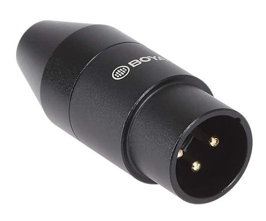 35C-XLR Adapter converts 3.5mm mini jack input to a male XLR output - DECIBEL