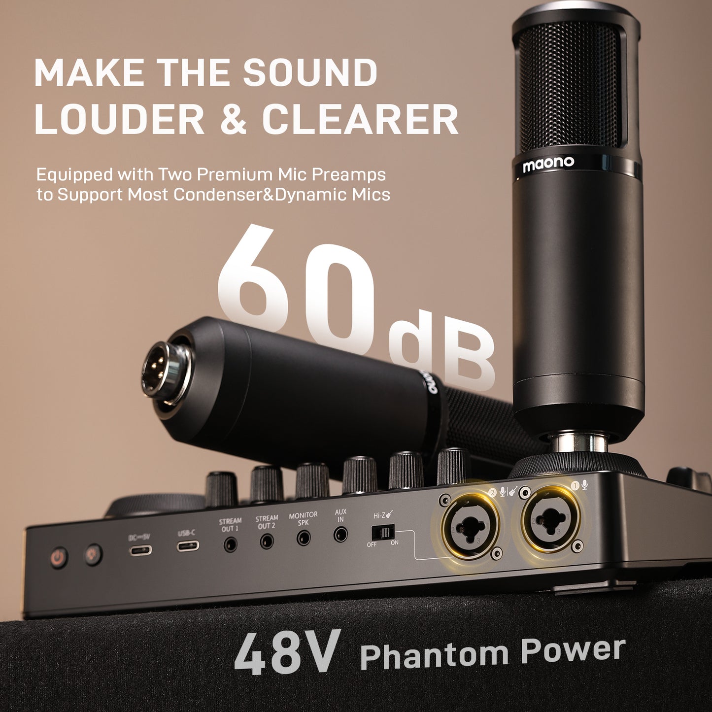 خلاط مكتبي تناظري HPA M822FX، 5 قنوات، 8 مداخل، تأثيرات مدمجة 100 إعداد مسبق. AUX 1 ومدخل إرجاع (ستيريو)