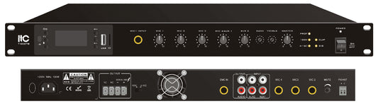 T-60DTB/ T-120DTB/ T-240DTB/ T-350DTB/ T-500DTB/ T-650DTB Digital Mixer Amplifier with MP3/Tuner/Bluetooth (Phone Jack Mic Input) - DECIBEL