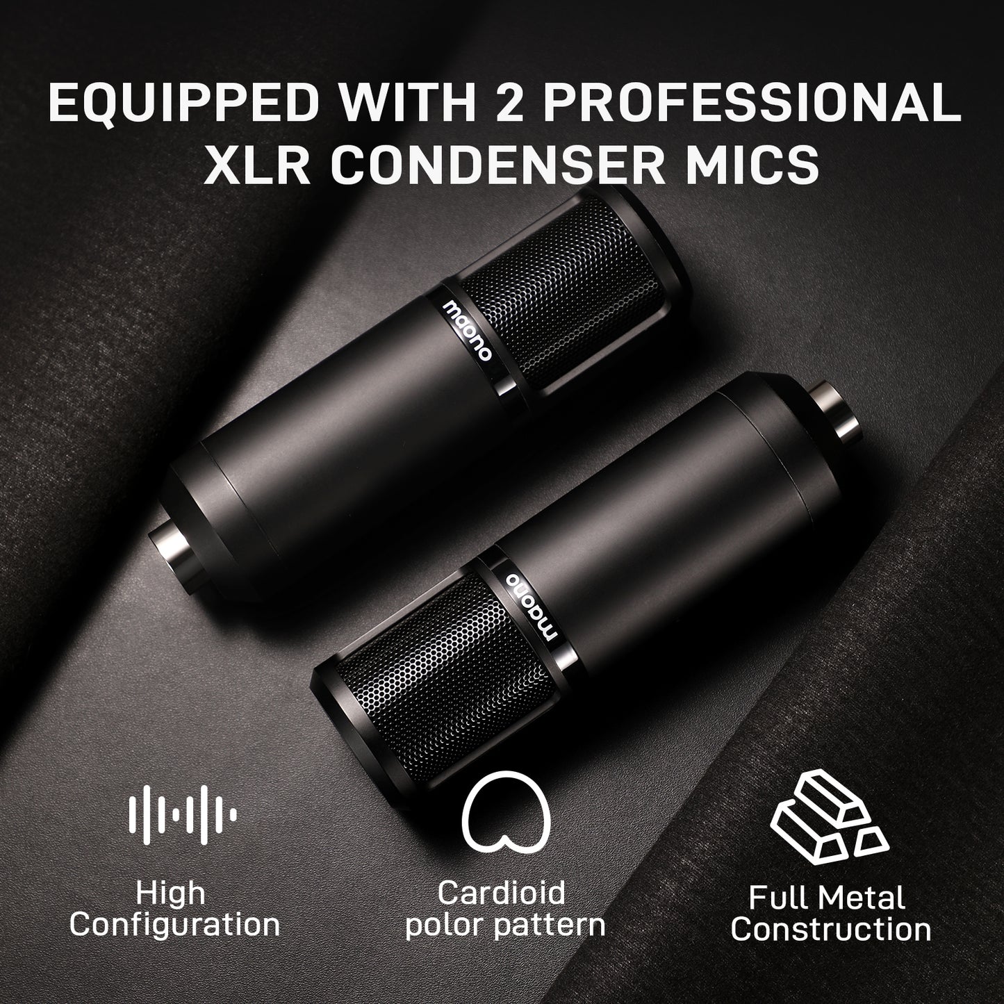 خلاط مكتبي تناظري HPA M822FX، 5 قنوات، 8 مداخل، تأثيرات مدمجة 100 إعداد مسبق. AUX 1 ومدخل إرجاع (ستيريو)
