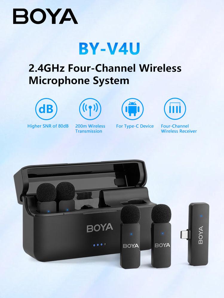 boya by-v4u 4-channel wireless mic boya by-v4u 4-channel wireless mic