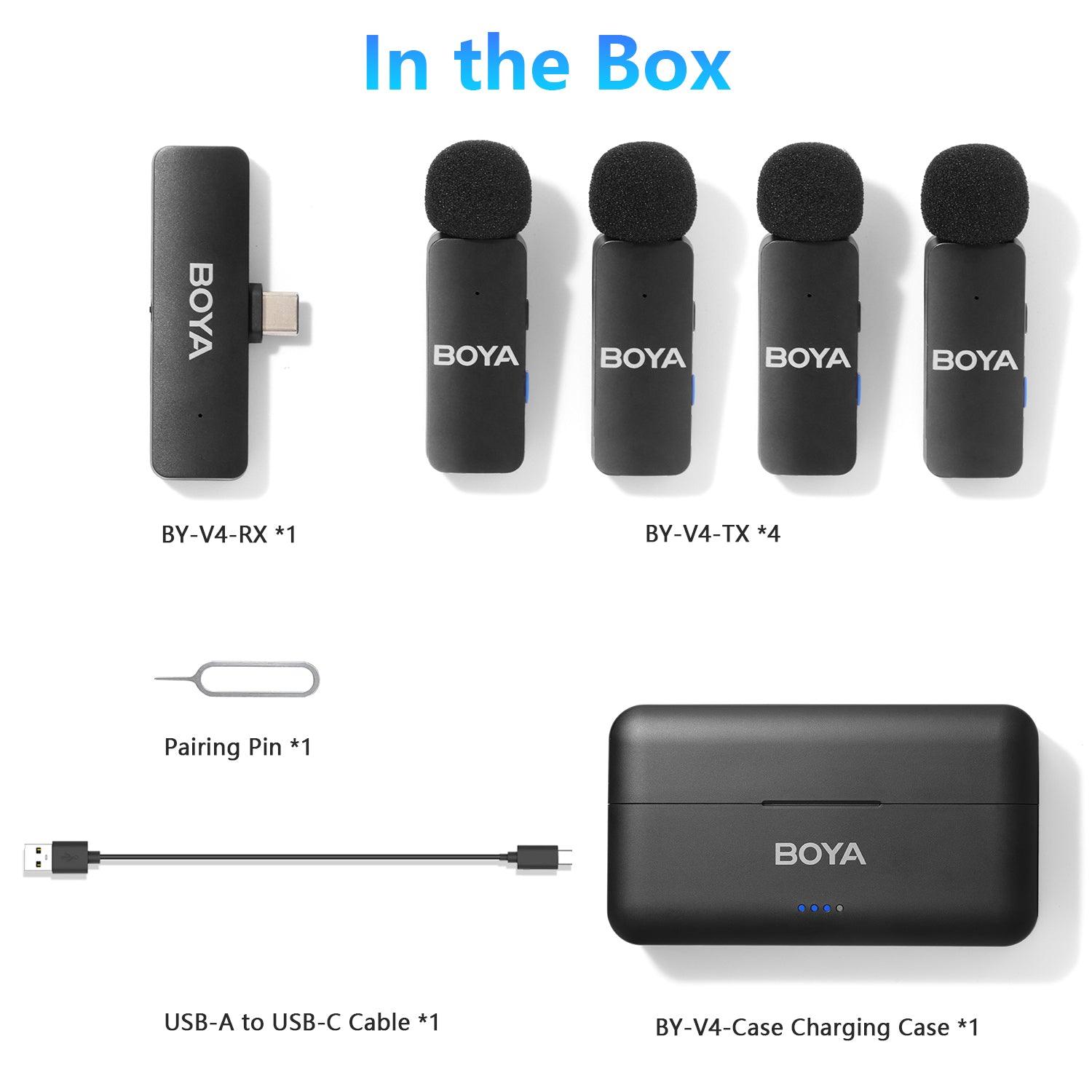 boya by-v4u 4-channel wireless mic boya by-v4u 4-channel wireless mic