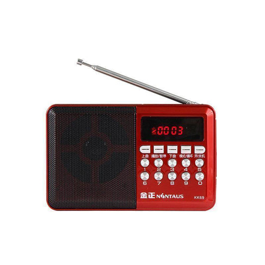 NONTAUS KK69 MINI PORTABLE FM RADIO TF CARD SPEAKER MP3 - DECIBEL