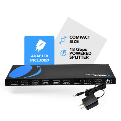OREI 4K@60Hz 1x8 HDMI™ Splitter-UHDS-108