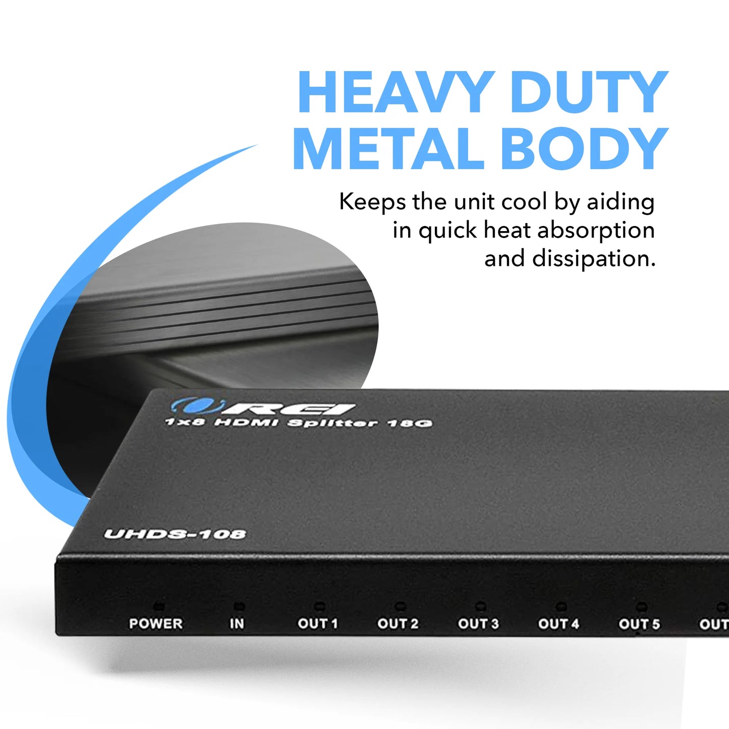 OREI 4K@60Hz 1x8 HDMI™ Splitter-UHDS-108
