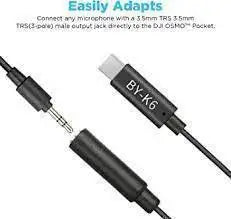 BOYABY-K6 Adapter Cable 3.5mm TRS to USB Type-C for DJI OSMO Pocket