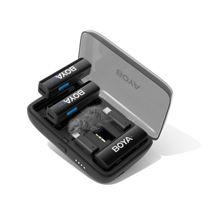 BOYALINK 2 Upgraded 3-in-1 Compact Wireless Microphone