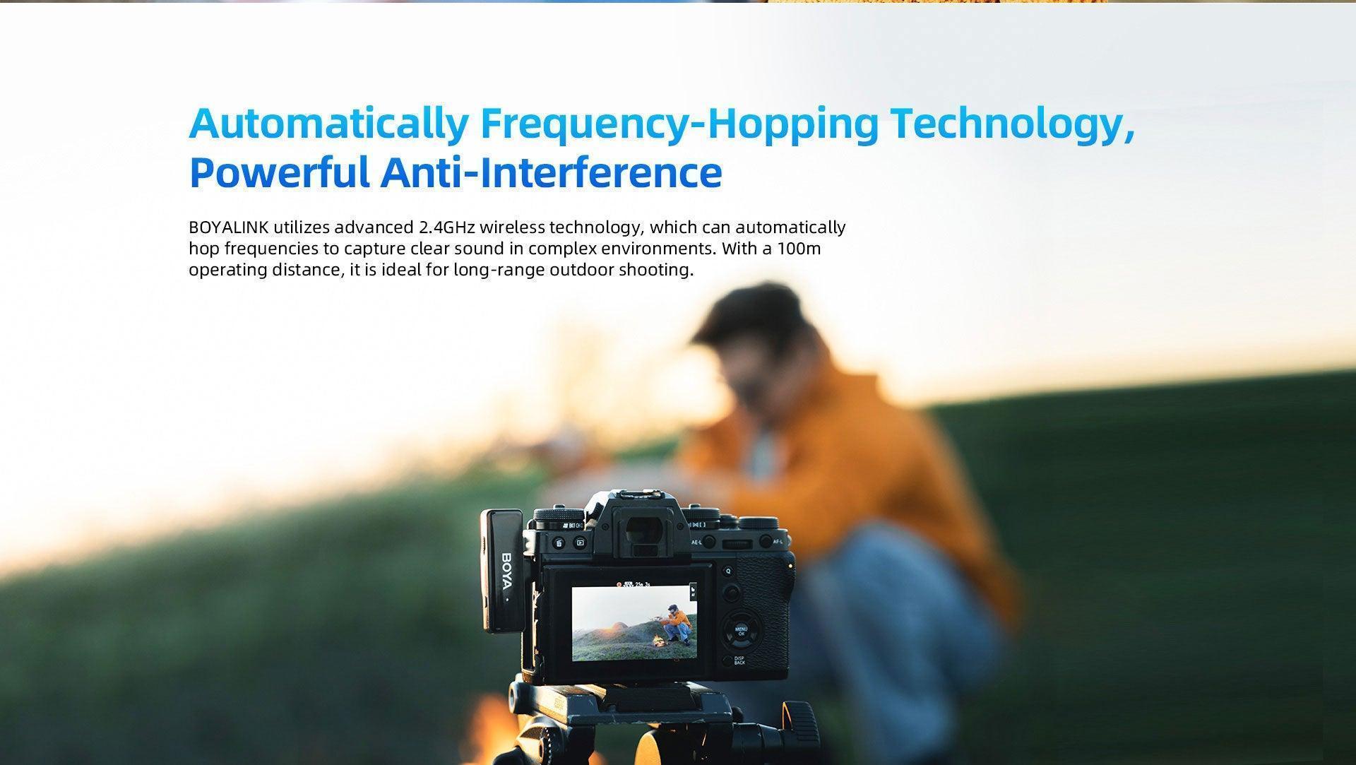 BOYALINK Wireless Professional Microphone for Mobile and DSLR Camera - DECIBEL