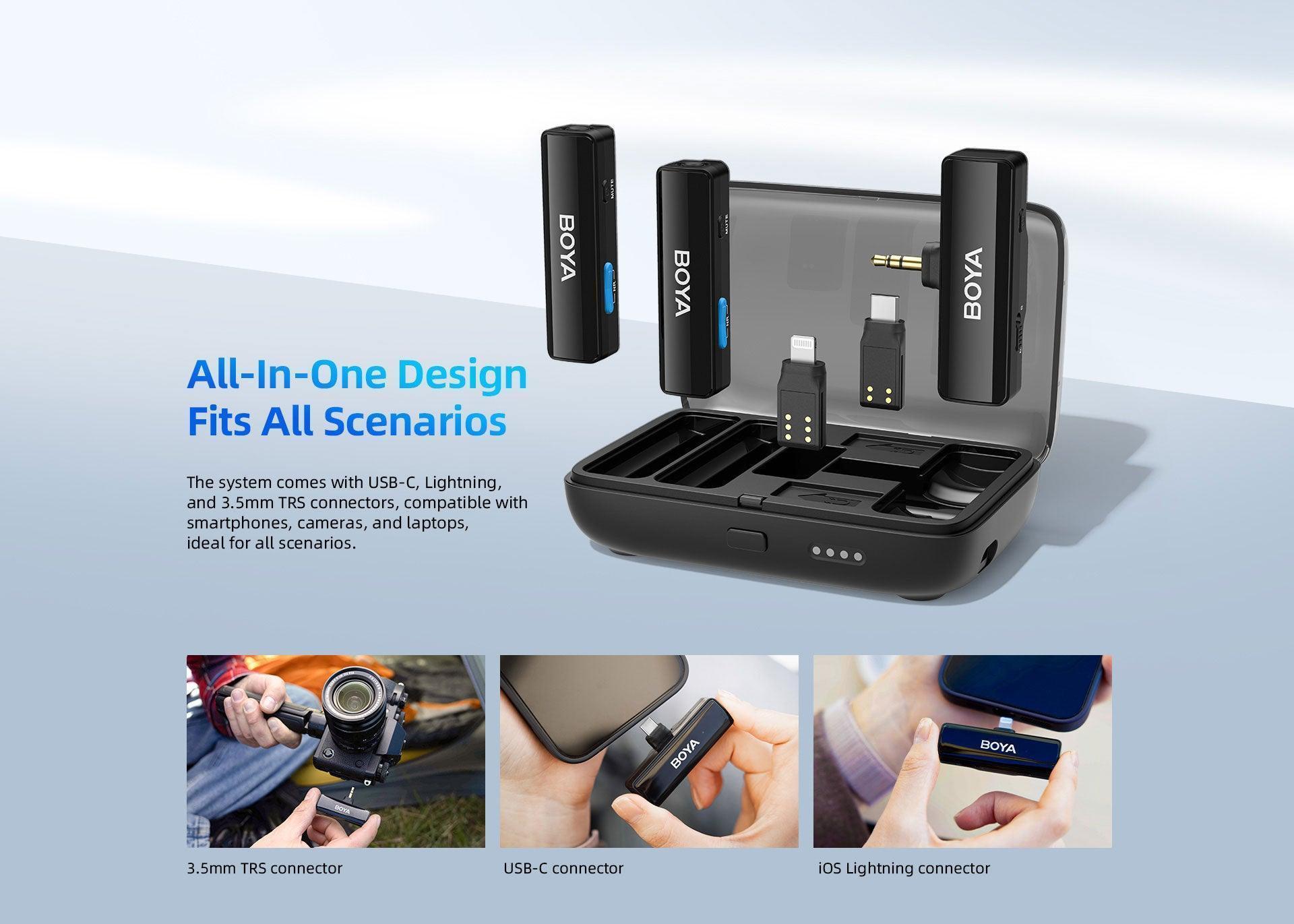 BOYALINK Wireless Professional Microphone for Mobile and DSLR Camera - DECIBEL