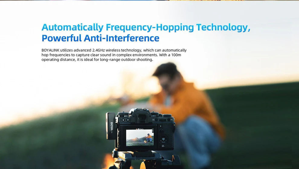 BOYALINK Wireless Professional Microphone for Mobile and DSLR Camera