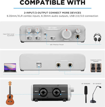 BOYA BY-AM1 Dual-Channel Audio Mixer