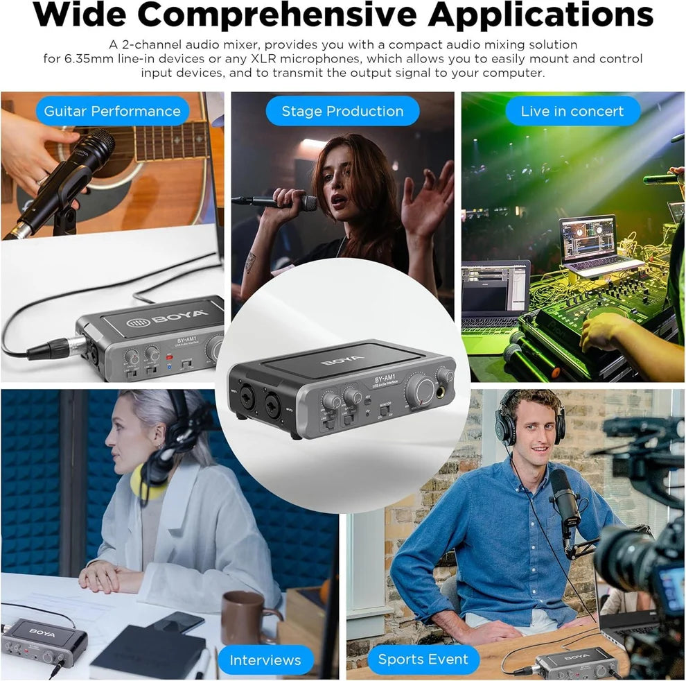 BOYA BY-AM1 Dual-Channel Audio Mixer