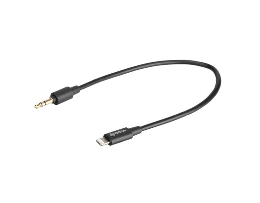 BOYA BY-K1 3.5mm TRS (Male) to Lightning (Male) Audio Adapter