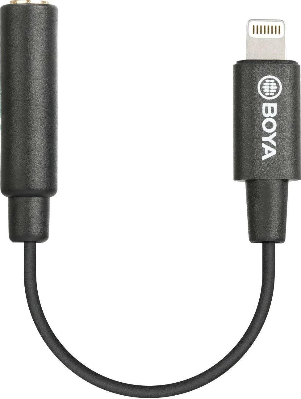 BOYA BY-K3 3.5mm TRRS (Female) to Lightning (Male) Audio Adapter