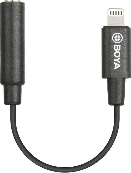 BOYA BY-K3 3.5mm TRRS (Female) to Lightning (Male) Audio Adapter