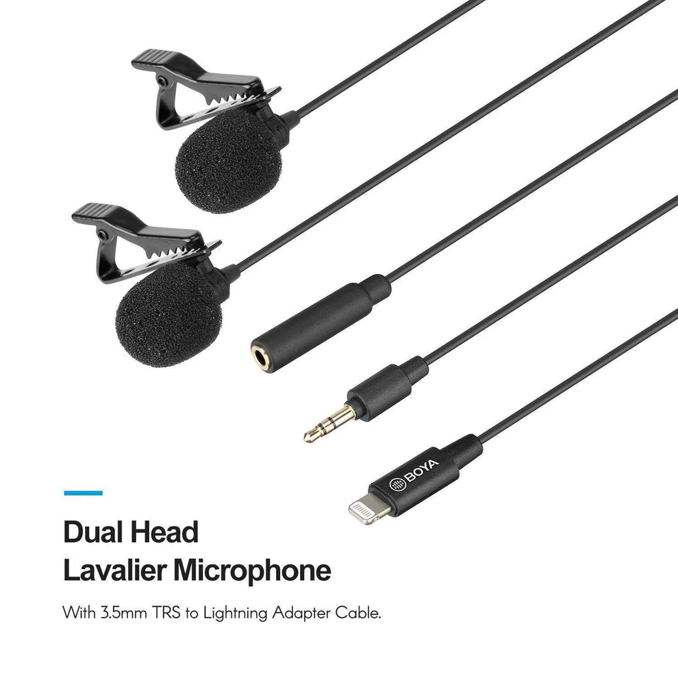 BOYA BY-M2D Digital Dual Lavalier Microphones for iOS devices