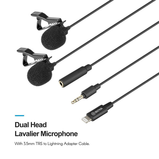 BOYA BY-M2D Digital Dual Lavalier Microphones for iOS devices