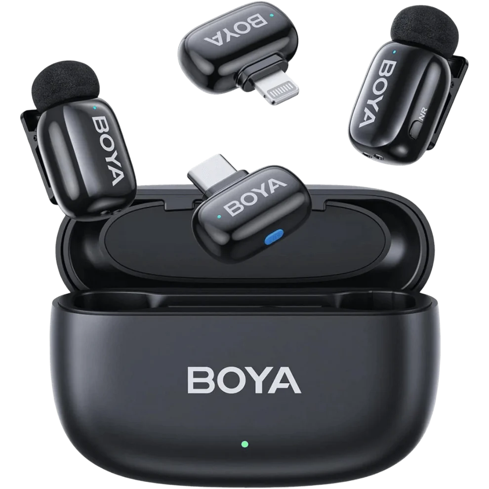 BOYA Mini 12 For ( Andriod Type C and I phone IOS ) (boyamini 12) Dual Wireless Microphone With Charging Case